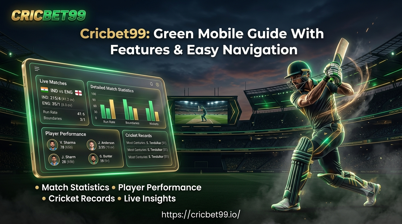 Cricbet99 Green Mobile Guide With Login, Features & Easy Navigation